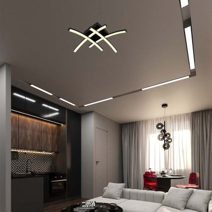 LED-kattovalaisin LED/24W/230V 3000K musta