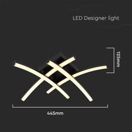 LED-kattovalaisin LED/24W/230V 3000K musta