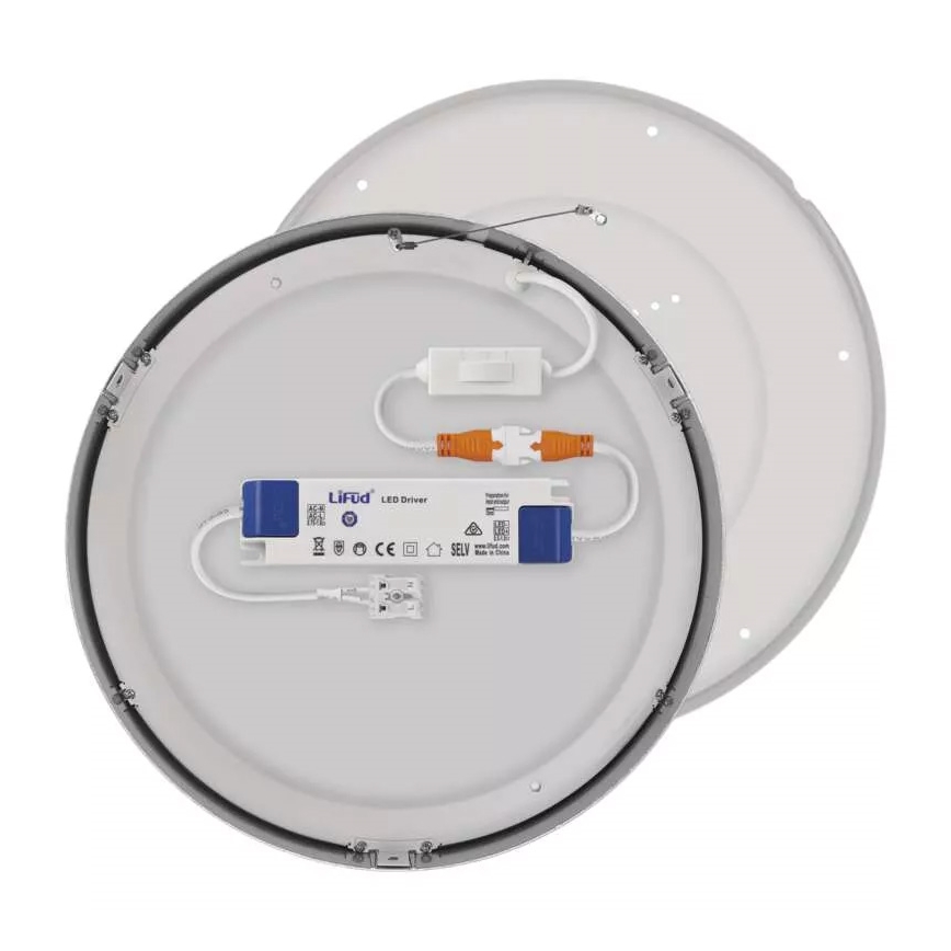 LED-kattovalaisin NEXXO LED/28,5W/230V 3000/3500/4000K halkaisija 30 cm kiiltävä kromi