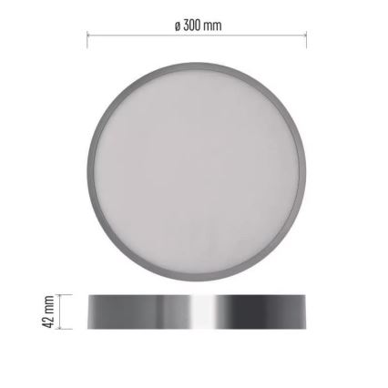 LED-kattovalaisin NEXXO LED/28,5W/230V 3000/3500/4000K halkaisija 30 cm kiiltävä kromi