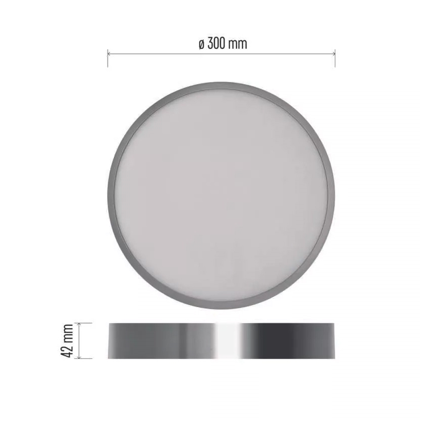 LED-kattovalaisin NEXXO LED/28,5W/230V 3000/3500/4000K halkaisija 30 cm kiiltävä kromi