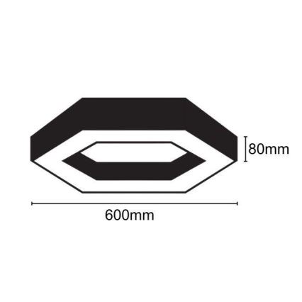 LED-kattovalaisin LED/28W/230V 4000K halkaisija 60 cm