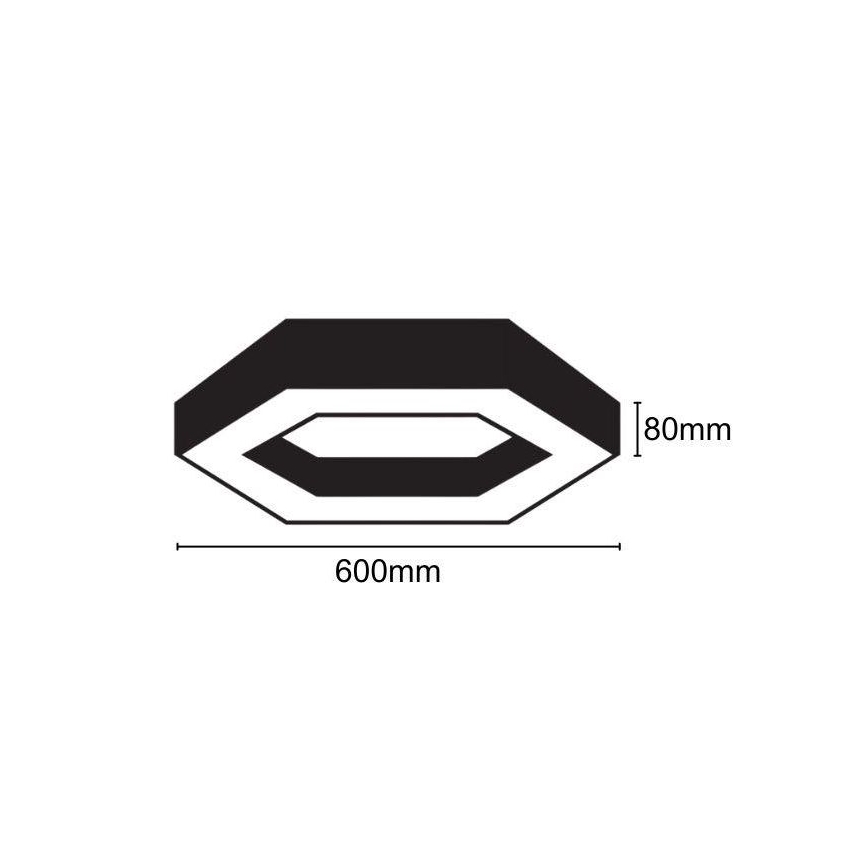 LED-kattovalaisin LED/28W/230V 4000K halkaisija 60 cm