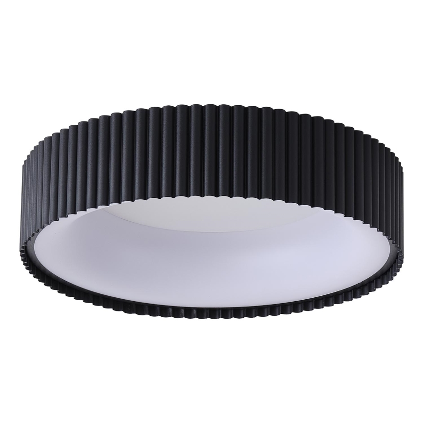 LED-kattovalaisin LED/30W/230V 3000K musta halkaisija 46 cm