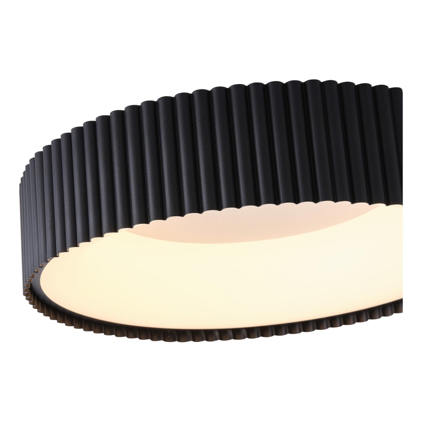 LED-kattovalaisin LED/30W/230V 3000K musta halkaisija 46 cm