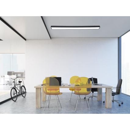 LED-kattovalaisin LED/32W/230V 4000K 120x7 cm musta
