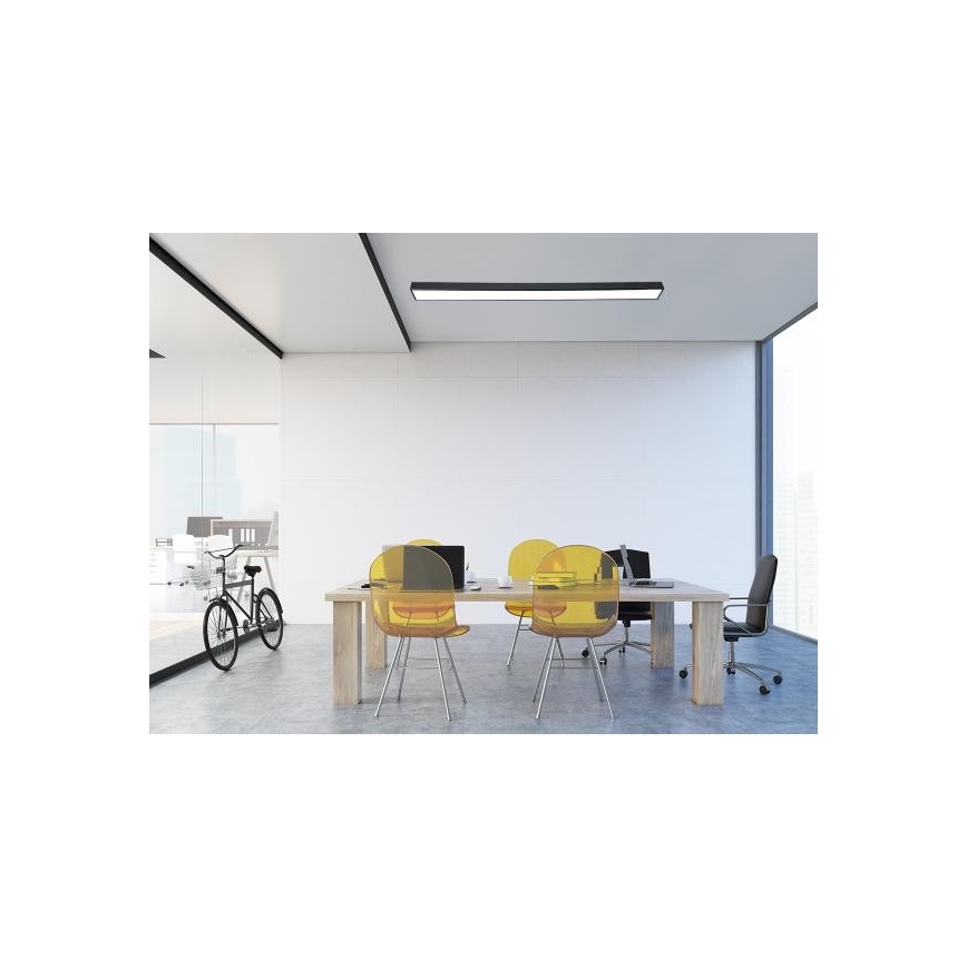 LED-kattovalaisin LED/32W/230V 4000K 120x7 cm musta