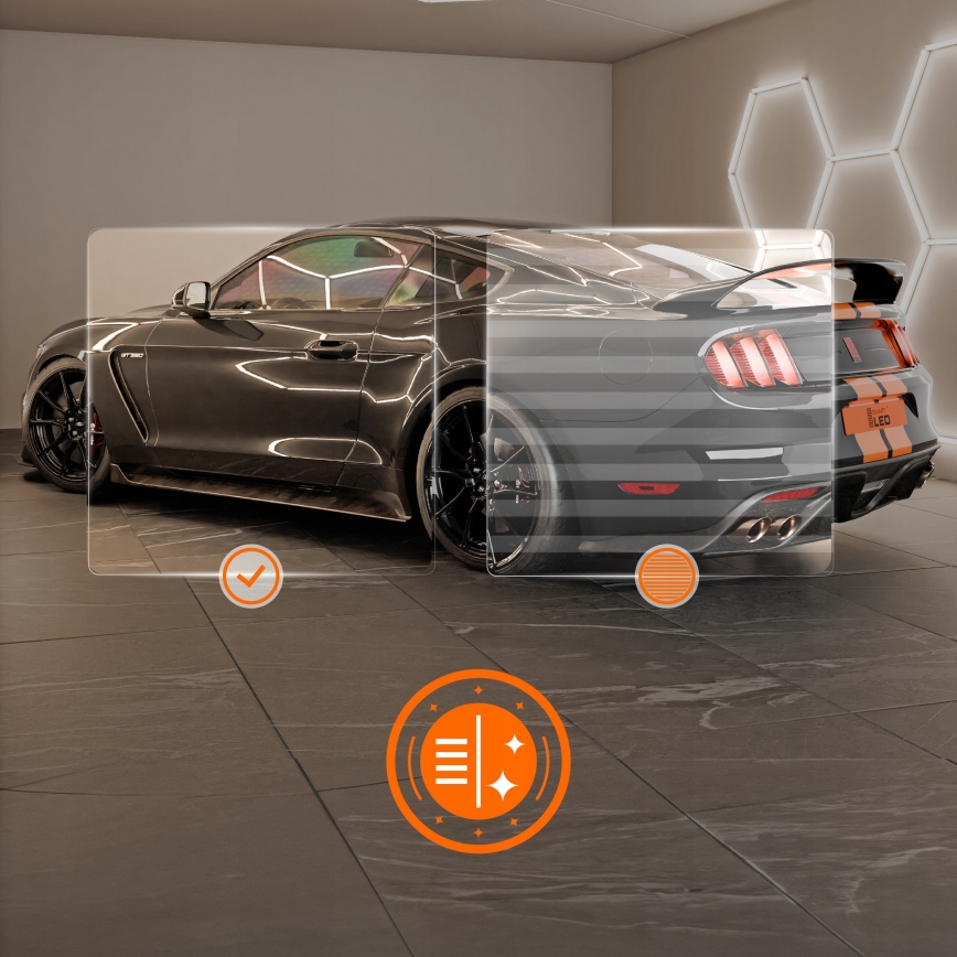 LED Kattovalaisin HEXAGON LED/384W/85-265V 4000K 484x243 cm CRI 90 IP54 valkoinen