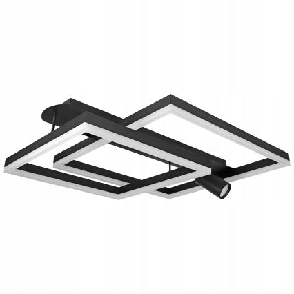 LED Kattovalaisin LED/38W/230V + 1xGU10/30W musta