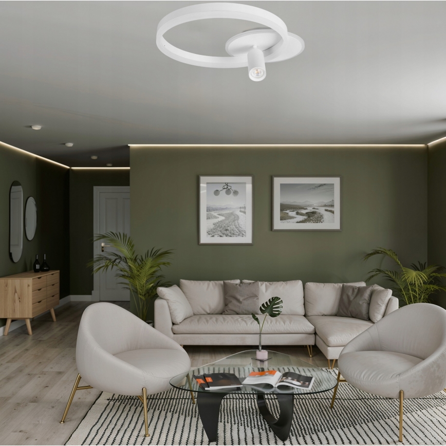 LED-kattovalaisin LED/38W/230V + 1xGU10/30W valkoinen