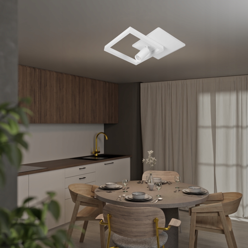 LED Kattovalaisin LED/38W/230V + 1xGU10/30W valkoinen