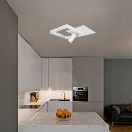 LED Kattovalaisin LED/38W/230V + 1xGU10/30W valkoinen