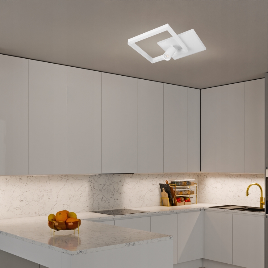 LED Kattovalaisin LED/38W/230V + 1xGU10/30W valkoinen