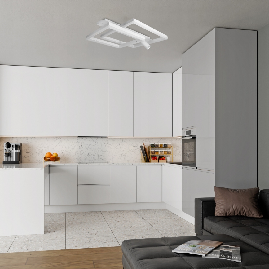 LED-kattovalaisin LED/38W/230V + 1xGU10/30W valkoinen