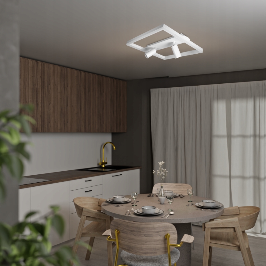 LED-kattovalaisin LED/38W/230V + 2xGU10/30W valkoinen