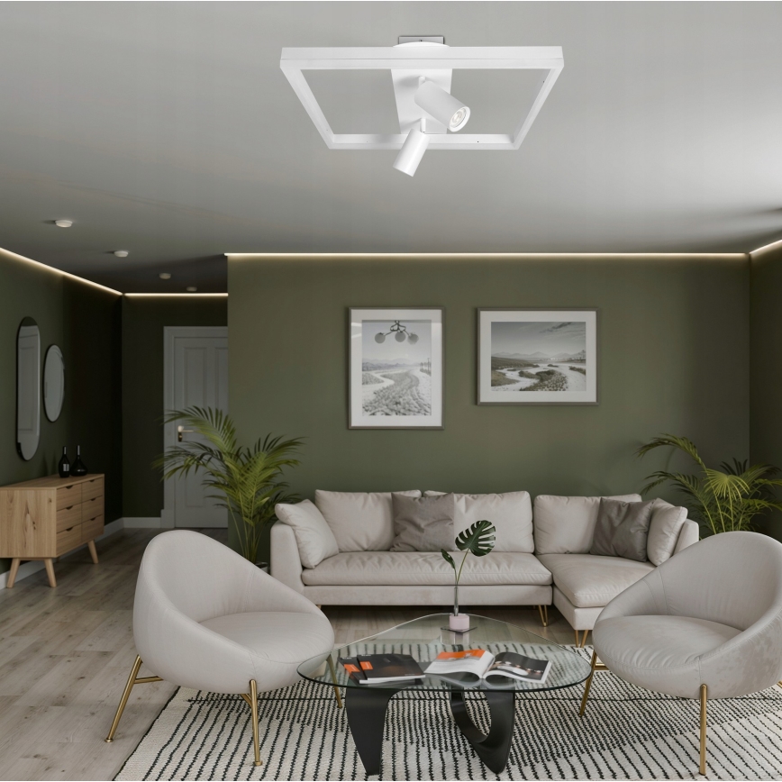 LED-kattovalaisin LED/38W/230V + 2xGU10/30W valkoinen