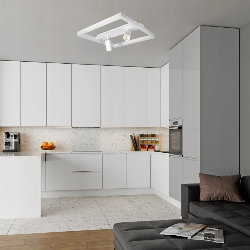 LED-kattovalaisin LED/38W/230V + 2xGU10/30W valkoinen