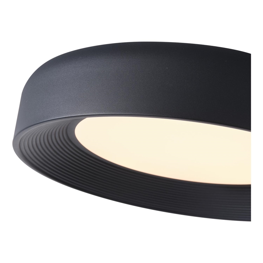 LED-kattovalaisin LED/40W/230V 3000K musta halkaisija 50 cm