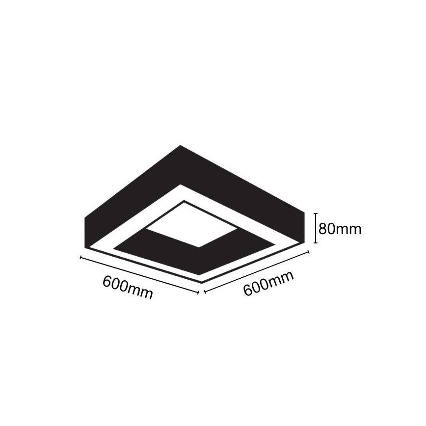 LED-kattovalaisin LED/40W/230V 4000K 60x60 cm