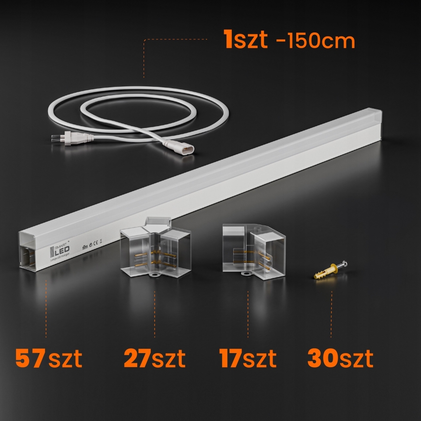 LED-kattovalaisin HEXAGON LED/456W/85-265V 4000K 522x298 cm Ra 90 IP54 valkoinen