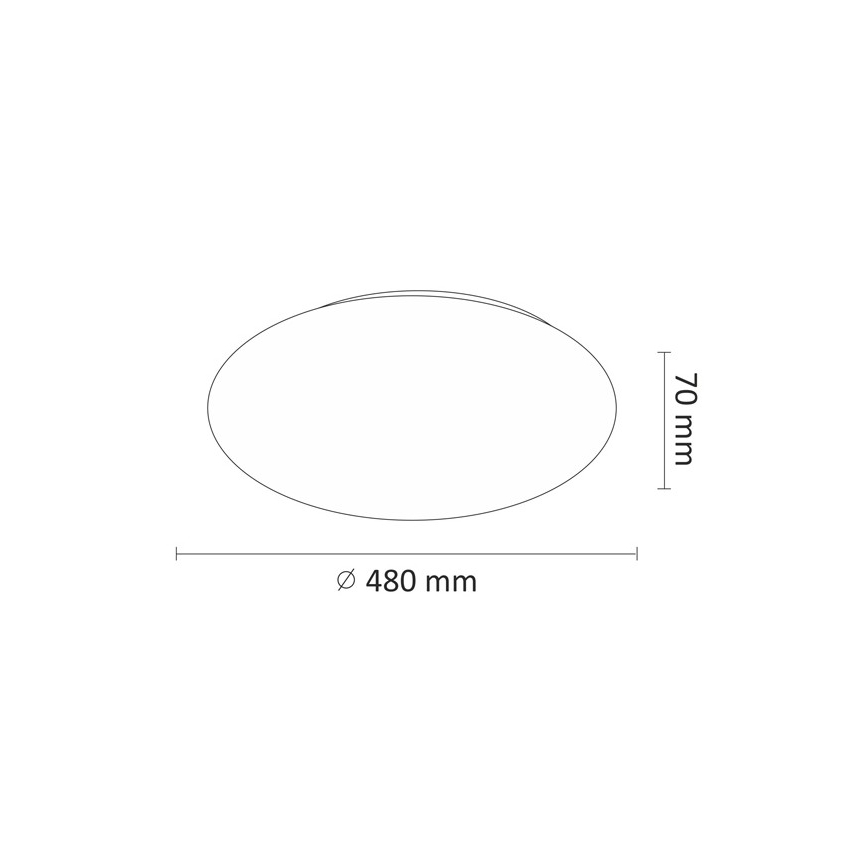 LED-kattovalaisin LED/45W/230V 3000K/4000K/6400K halkaisija 48 cm valkoinen