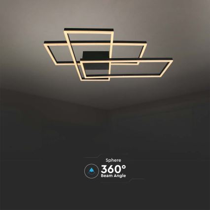 LED-kattovalaisin LED/47W/230V 3000K musta