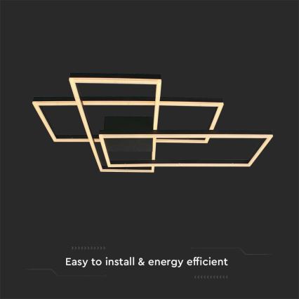 LED-kattovalaisin LED/47W/230V 3000K musta