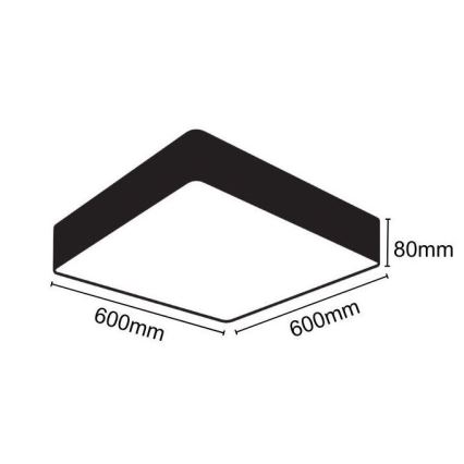 LED-kattovalaisin LED/65W/230V 4000K 60x60 cm