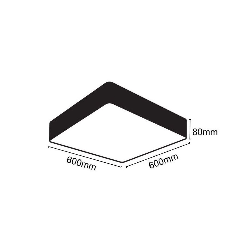LED-kattovalaisin LED/65W/230V 4000K 60x60 cm