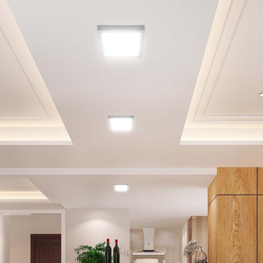 LED-kattovalaisin LED/6W/230V 4000K 12x12 cm valkoinen