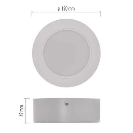 LED-kattovalaisin LED/9W/230V halkaisija 12 cm valkoinen