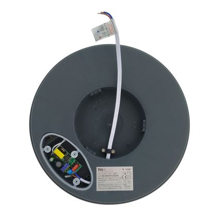 LED-kattovalaisin kylpyhuoneeseen liiketunnistimella LED/20W/230V 3000/4000/6500K Ø 23 cm IP54 antrasiitti