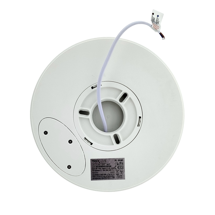 LED-kattovalaisin kylpyhuoneeseen liiketunnistimella LED/20W/230V 3000/4000/6500K halkaisija 23 cm IP54 valkoinen
