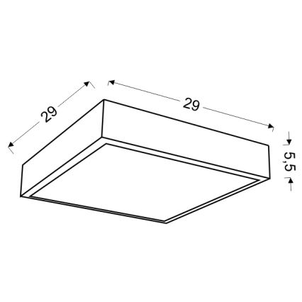 LED-kattovalaisin LUX LED/16W/230V valkoinen
