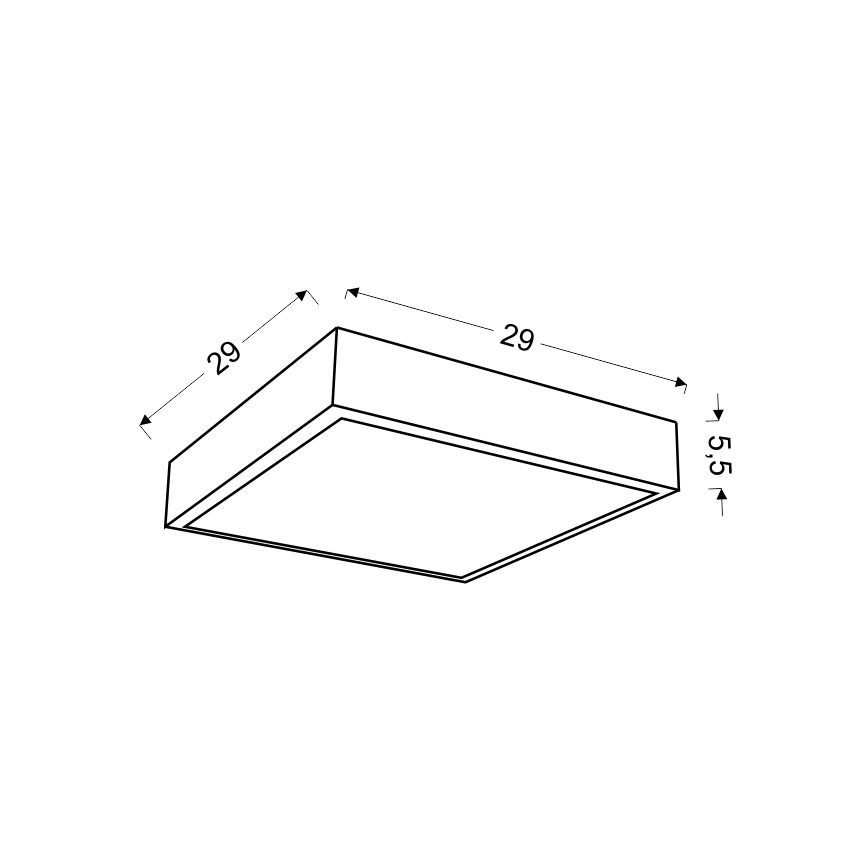 LED-kattovalaisin LUX LED/16W/230V valkoinen
