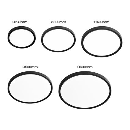 LED Kattovalaisin MAQ LED/40W/230V 3000/4000/6500K IP40 musta