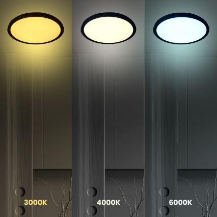 LED-kattovalaisin MAQ LED/50W/230V 3000/4000/6500K IP40 musta