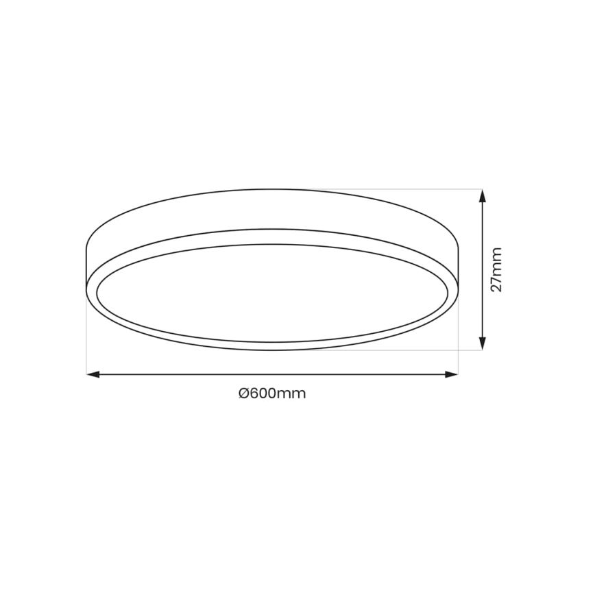 LED-kattovalaisin MAQ LED/50W/230V 3000/4000/6500K IP40 musta