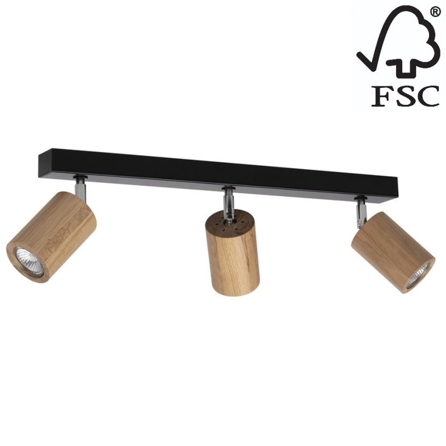 LED-kattovalaisin MATTI 3xGU10/5W/230V tammi - FSC-sertifioitu