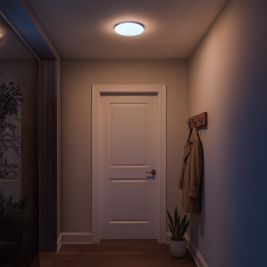 LED-kattovalaisin MAYA LED/10W/230V, Ø 26 cm, kiiltävä kromi