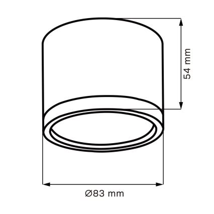 LED-kattovalaisin MIRELLA 1xGX53/6W/230V mattakromi