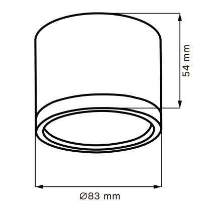 LED-kattovalaisin MIRELLA 1xGX53/6W/230V musta