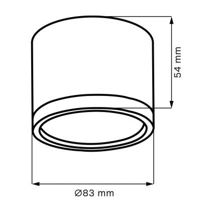 LED-kattovalaisin MIRELLA 1xGX53/6W/230V musta/kulta