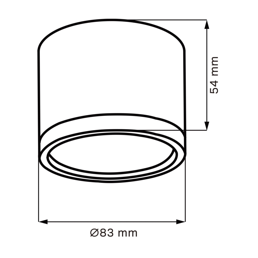 LED-kattovalaisin MIRELLA 1xGX53/6W/230V musta/kulta