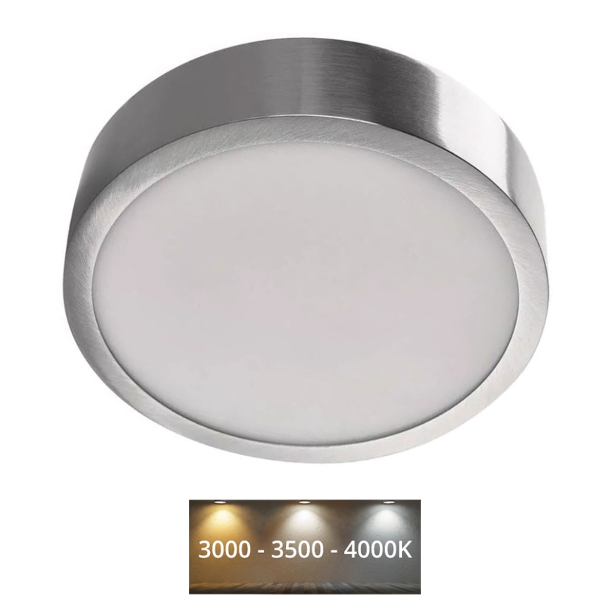 LED-kattovalaisin NEXXO LED/12,5W/230V 3000/3500/4000K halkaisija 17 cm mattakromi