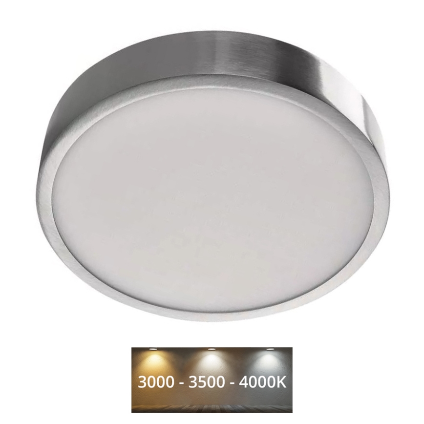 LED-kattovalaisin NEXXO LED/21W/230V 3000/3500/4000K halkaisija 22,5 cm kiiltävä kromi