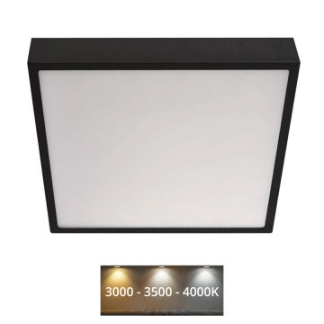 LED Kattovalaisin NEXXO LED/28,5W/230V 3000/3500/4000K 30x30 cm musta