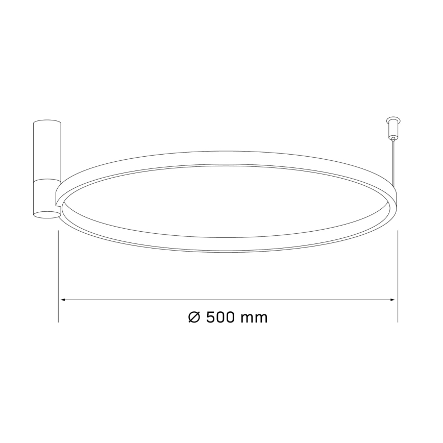 LED-kattovalaisin NOEMI LED/20W/230V 4000K halkaisija 50 cm mattakromi