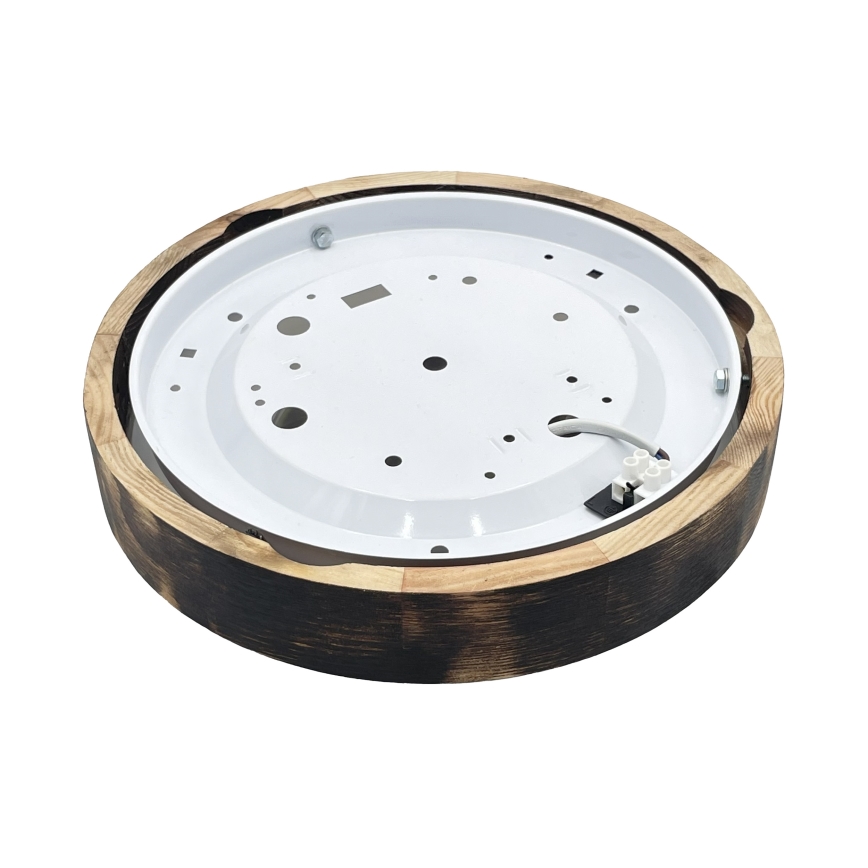 LED-kattovalaisin OAK SMOKY SLIM LED/20W/230V 4000K halkaisija 27 cm tammi/tummanruskea