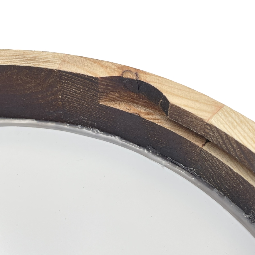 LED-kattovalaisin OAK SMOKY SLIM LED/20W/230V 4000K halkaisija 27 cm tammi/tummanruskea